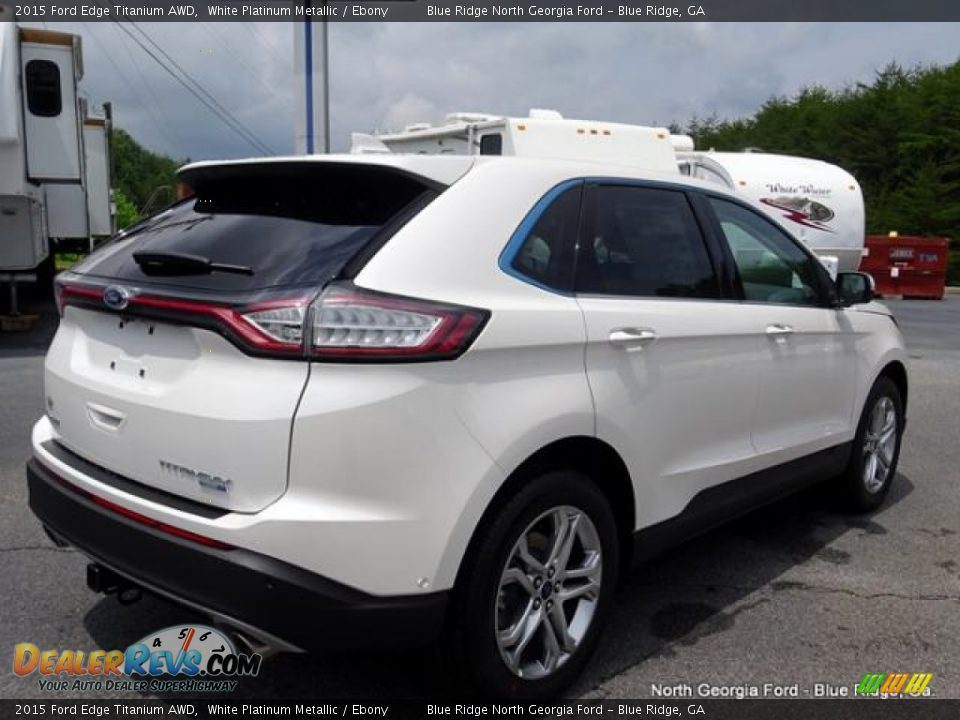 2015 Ford Edge Titanium AWD White Platinum Metallic / Ebony Photo #5