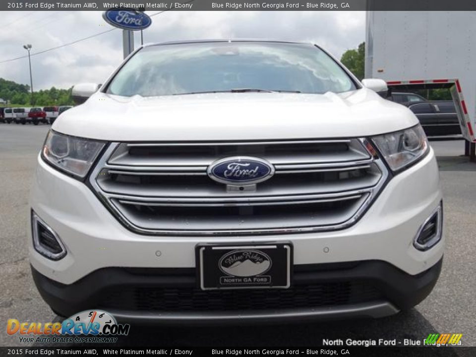 2015 Ford Edge Titanium AWD White Platinum Metallic / Ebony Photo #8
