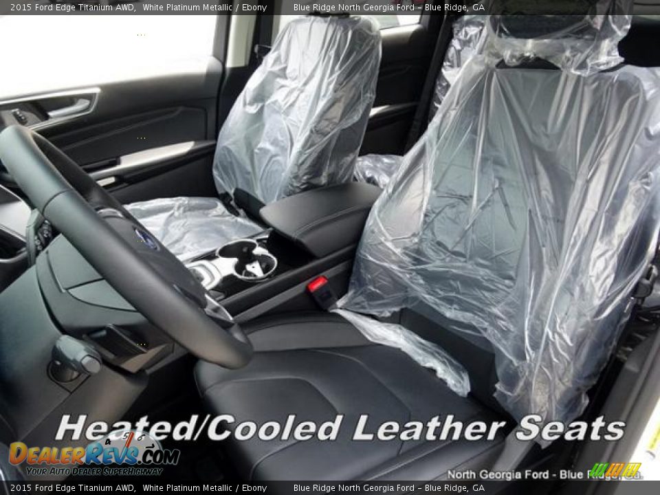 2015 Ford Edge Titanium AWD White Platinum Metallic / Ebony Photo #9