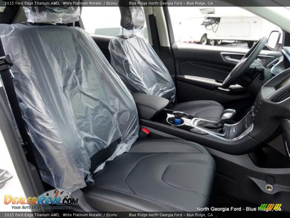 2015 Ford Edge Titanium AWD White Platinum Metallic / Ebony Photo #10