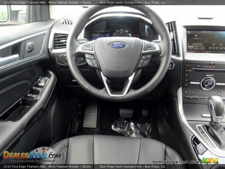 2015 Ford Edge Titanium AWD White Platinum Metallic / Ebony Photo #15