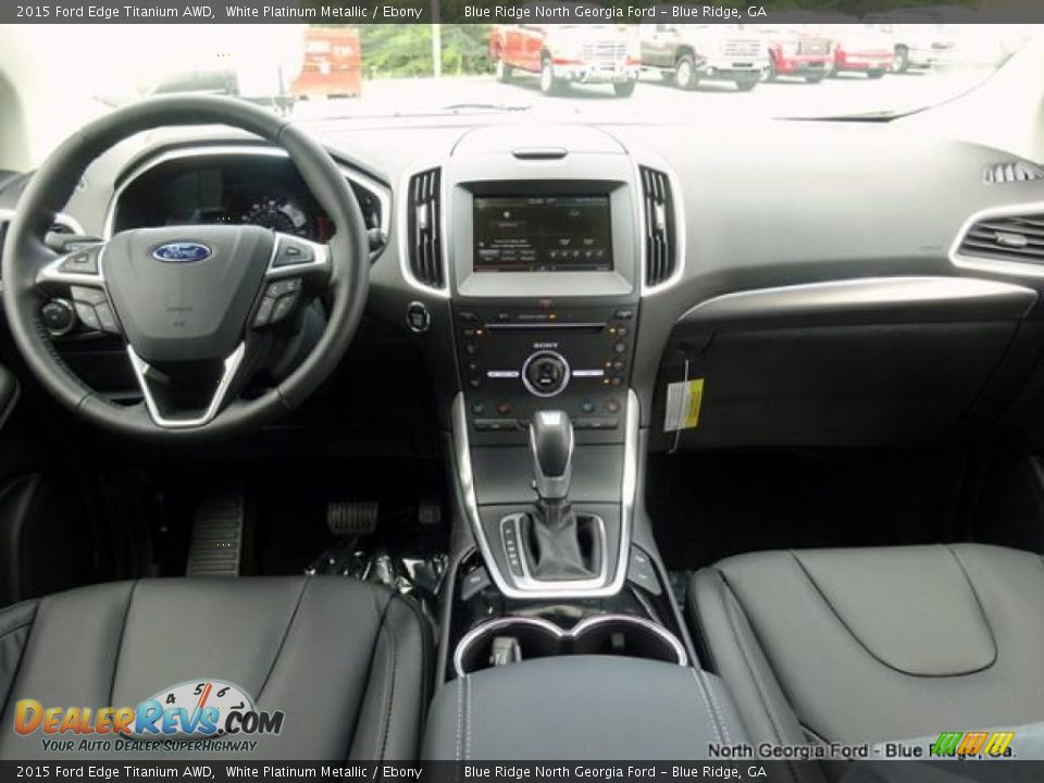 2015 Ford Edge Titanium AWD White Platinum Metallic / Ebony Photo #16