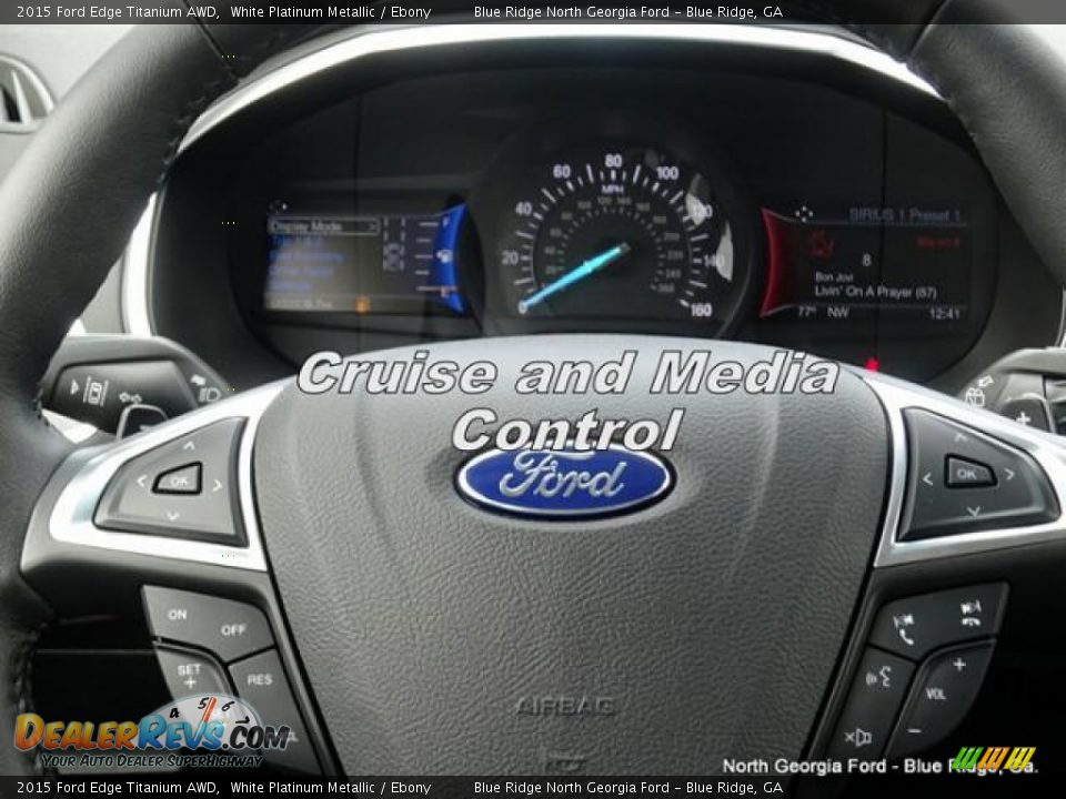 2015 Ford Edge Titanium AWD White Platinum Metallic / Ebony Photo #18