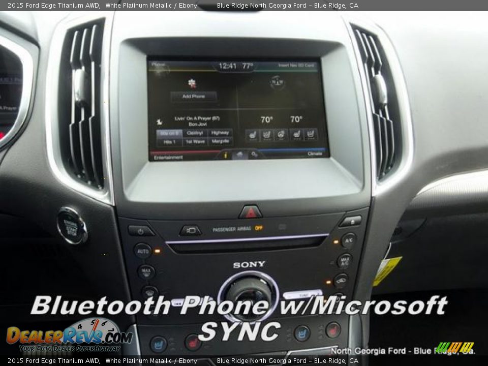 2015 Ford Edge Titanium AWD White Platinum Metallic / Ebony Photo #19