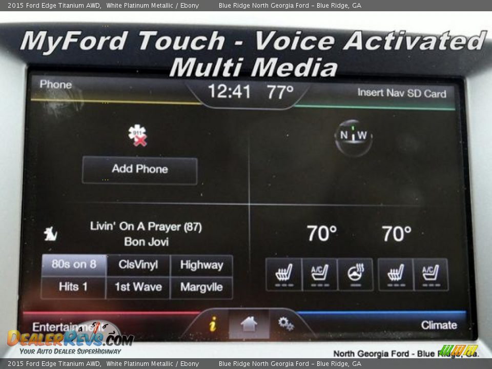 2015 Ford Edge Titanium AWD White Platinum Metallic / Ebony Photo #20