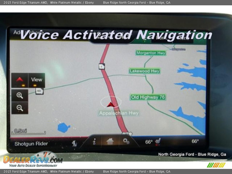 2015 Ford Edge Titanium AWD White Platinum Metallic / Ebony Photo #22