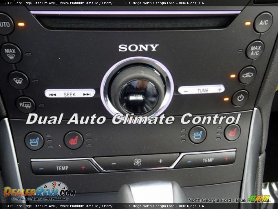 2015 Ford Edge Titanium AWD White Platinum Metallic / Ebony Photo #23