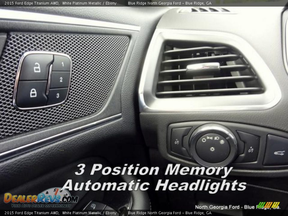 2015 Ford Edge Titanium AWD White Platinum Metallic / Ebony Photo #24