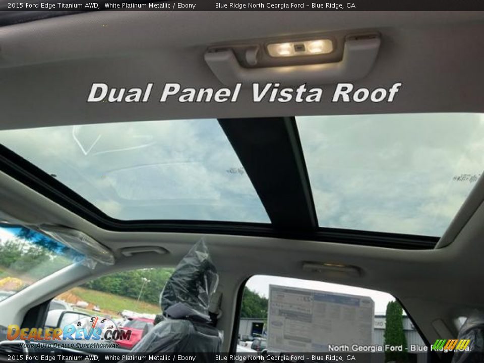 2015 Ford Edge Titanium AWD White Platinum Metallic / Ebony Photo #25