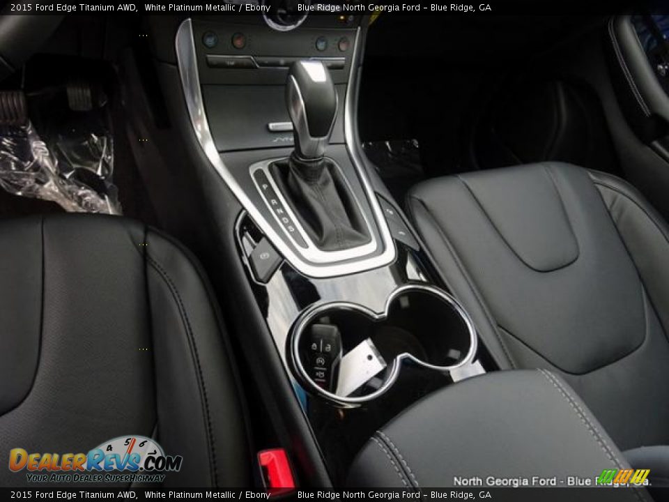 2015 Ford Edge Titanium AWD White Platinum Metallic / Ebony Photo #26