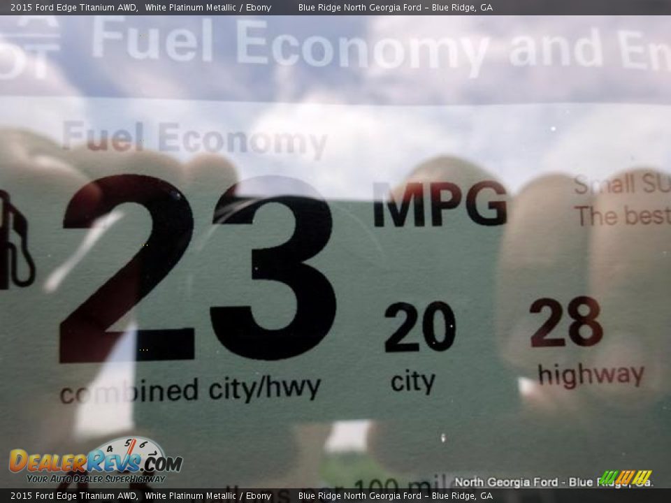 2015 Ford Edge Titanium AWD White Platinum Metallic / Ebony Photo #27