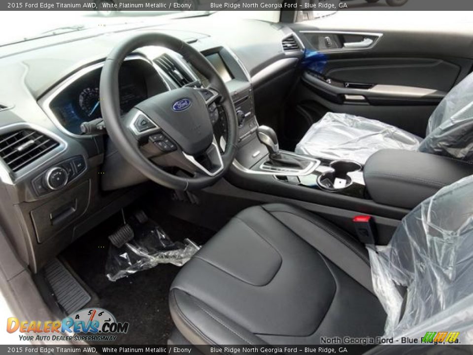 2015 Ford Edge Titanium AWD White Platinum Metallic / Ebony Photo #29