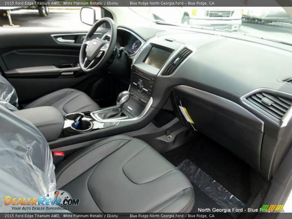2015 Ford Edge Titanium AWD White Platinum Metallic / Ebony Photo #30