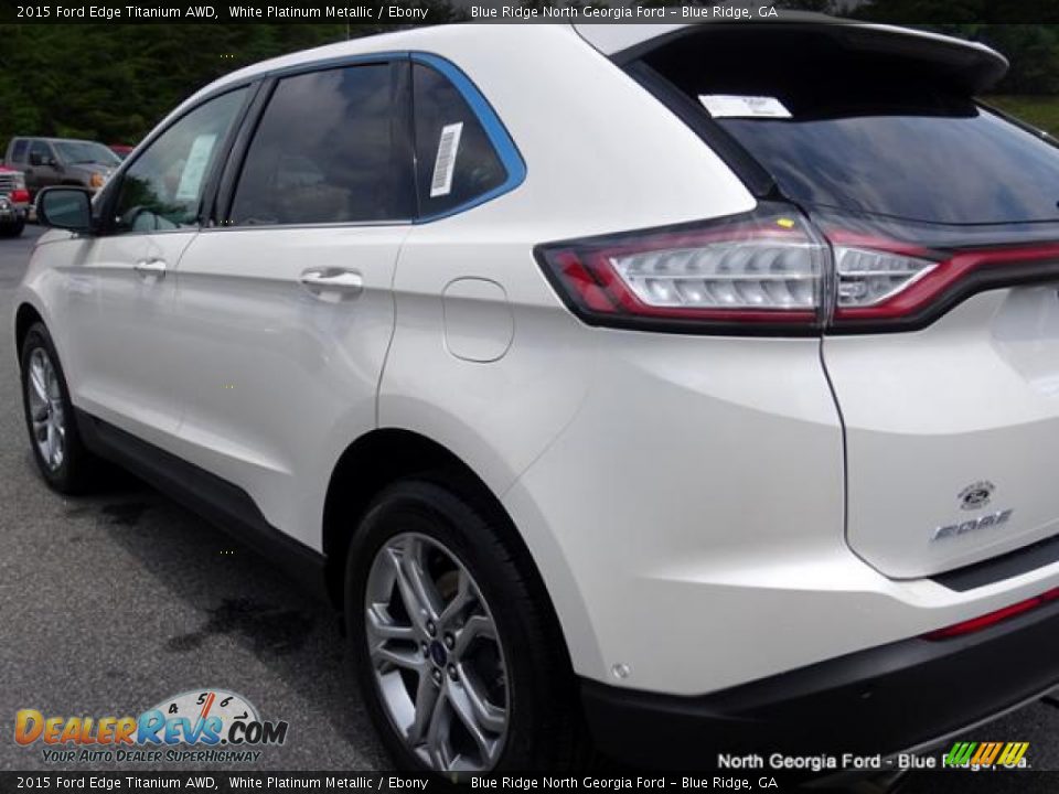 2015 Ford Edge Titanium AWD White Platinum Metallic / Ebony Photo #36