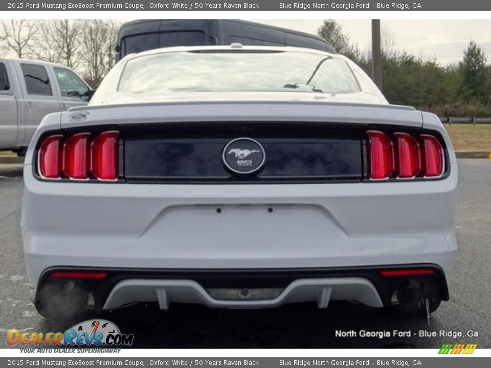 2015 Ford Mustang EcoBoost Premium Coupe Oxford White / 50 Years Raven Black Photo #4