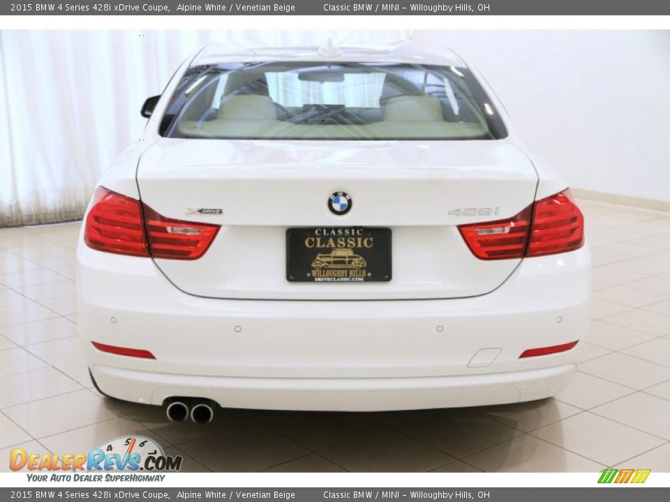 2015 BMW 4 Series 428i xDrive Coupe Alpine White / Venetian Beige Photo #25