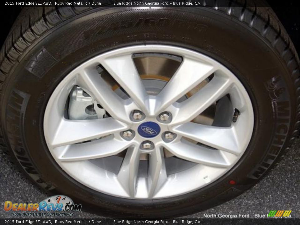2015 Ford Edge SEL AWD Ruby Red Metallic / Dune Photo #9