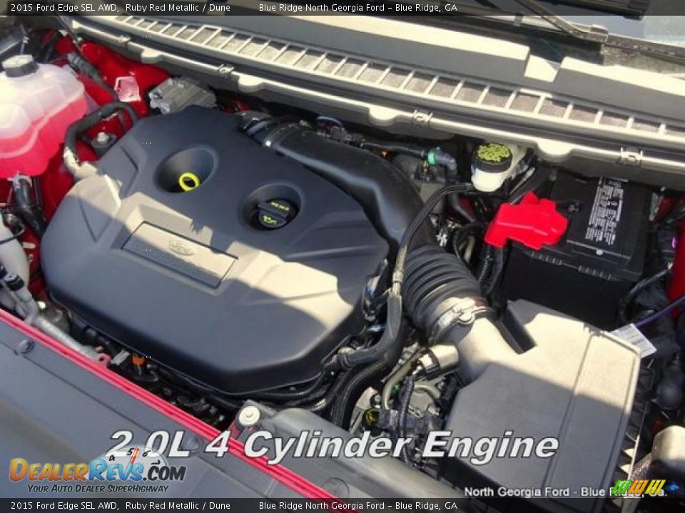 2015 Ford Edge SEL AWD Ruby Red Metallic / Dune Photo #10