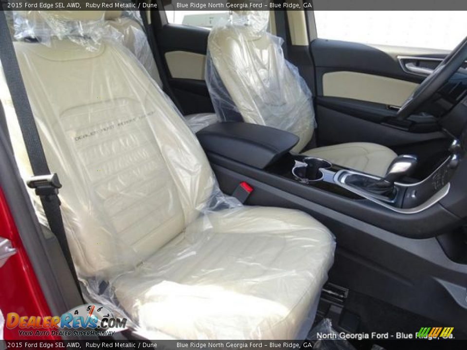 2015 Ford Edge SEL AWD Ruby Red Metallic / Dune Photo #12