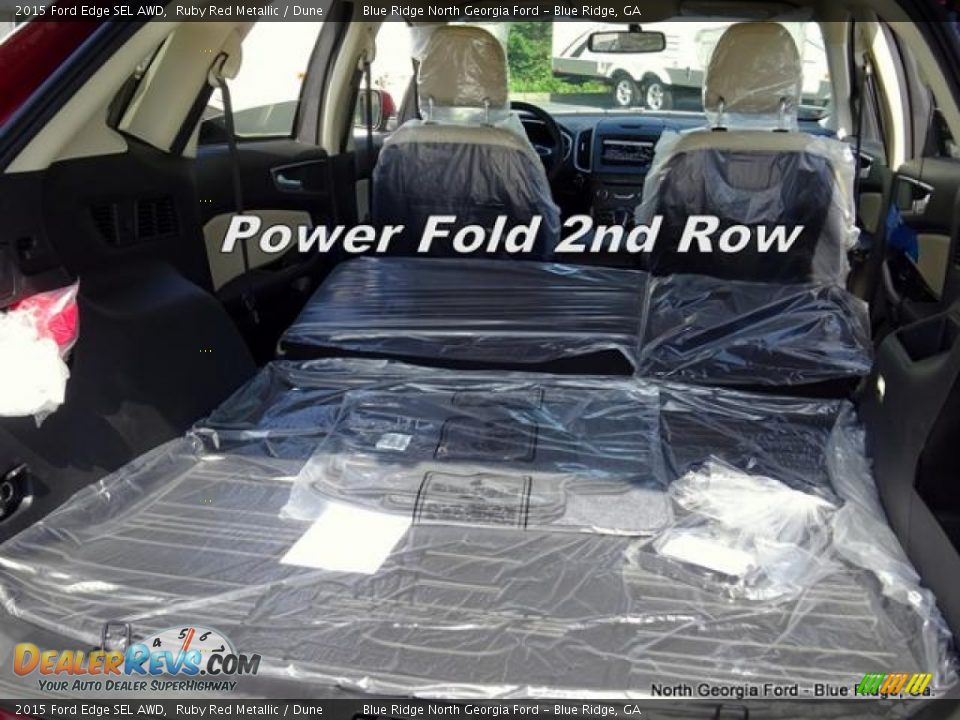 2015 Ford Edge SEL AWD Ruby Red Metallic / Dune Photo #16