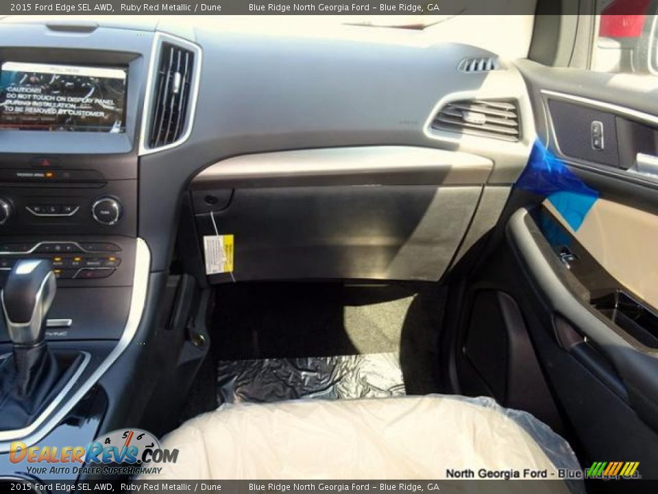 2015 Ford Edge SEL AWD Ruby Red Metallic / Dune Photo #19