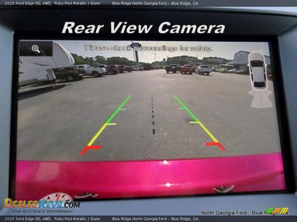 2015 Ford Edge SEL AWD Ruby Red Metallic / Dune Photo #22