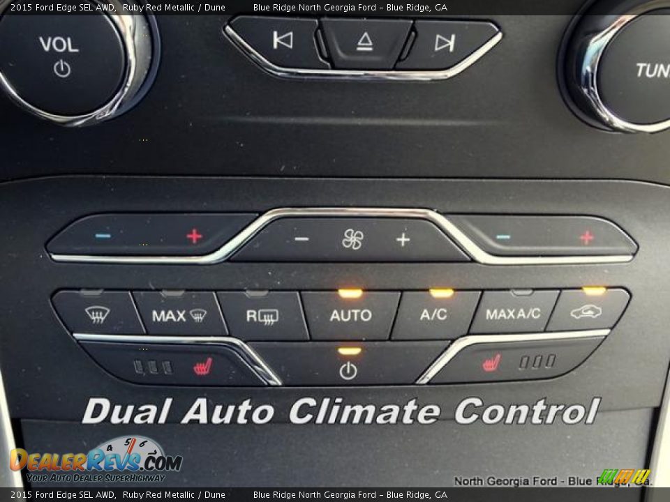 2015 Ford Edge SEL AWD Ruby Red Metallic / Dune Photo #24