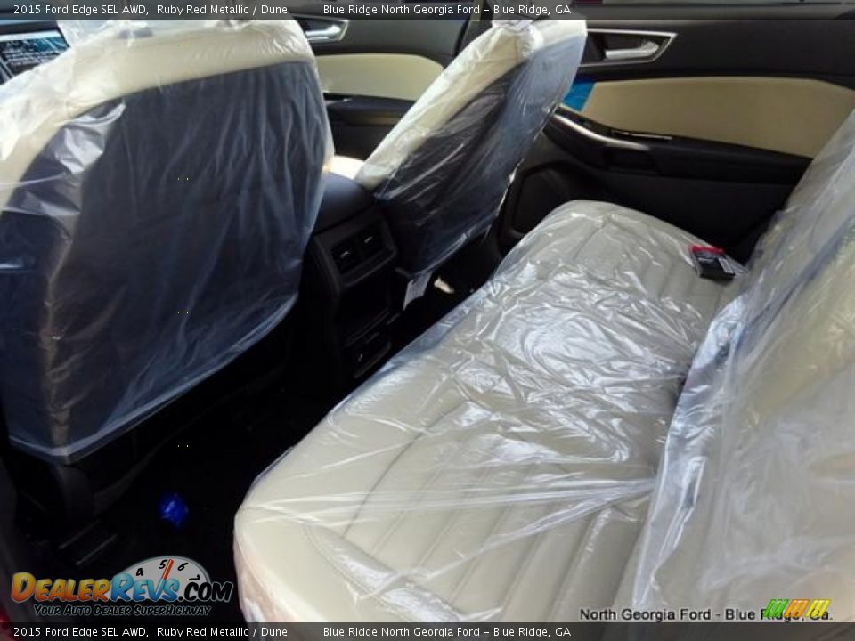 2015 Ford Edge SEL AWD Ruby Red Metallic / Dune Photo #32