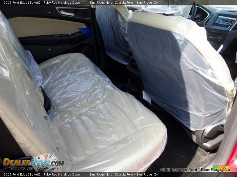 2015 Ford Edge SEL AWD Ruby Red Metallic / Dune Photo #33