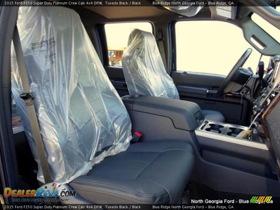2015 Ford F350 Super Duty Platinum Crew Cab 4x4 DRW Tuxedo Black / Black Photo #12