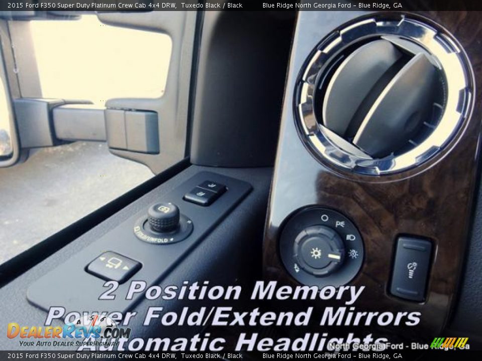2015 Ford F350 Super Duty Platinum Crew Cab 4x4 DRW Tuxedo Black / Black Photo #26