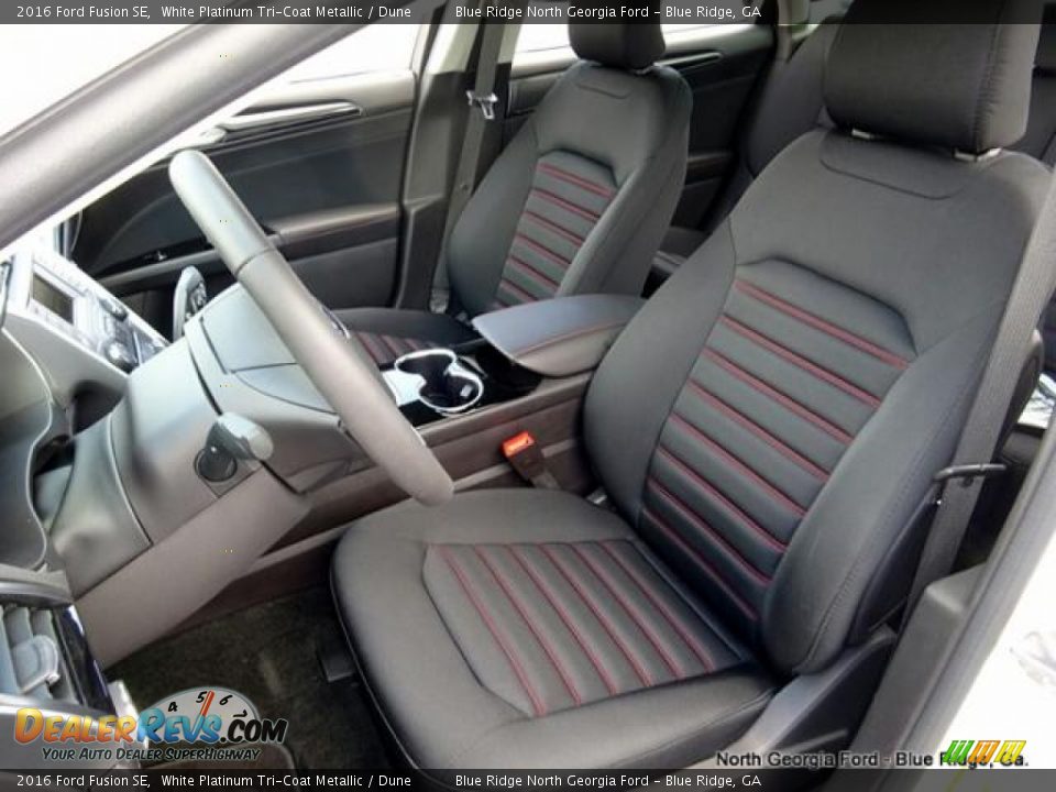 2016 Ford Fusion SE White Platinum Tri-Coat Metallic / Dune Photo #11