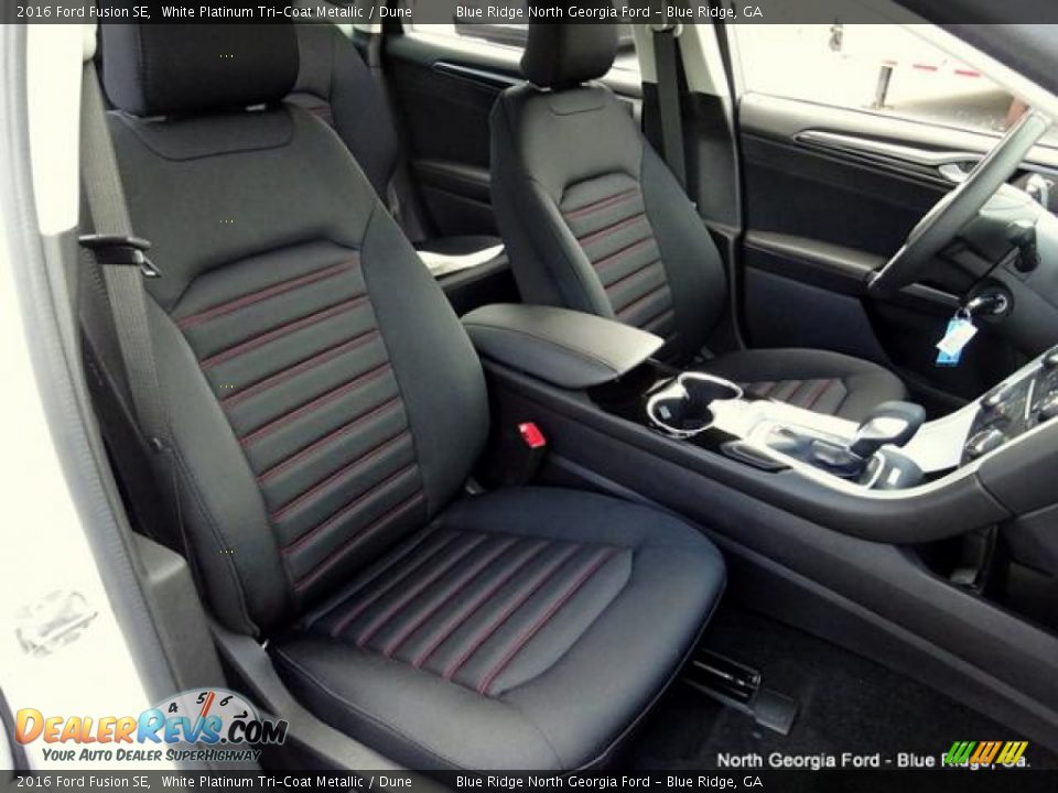 2016 Ford Fusion SE White Platinum Tri-Coat Metallic / Dune Photo #13
