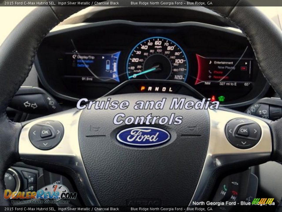 2015 Ford C-Max Hybrid SEL Ingot Silver Metallic / Charcoal Black Photo #20