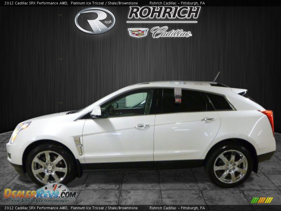 2012 Cadillac SRX Performance AWD Platinum Ice Tricoat / Shale/Brownstone Photo #2