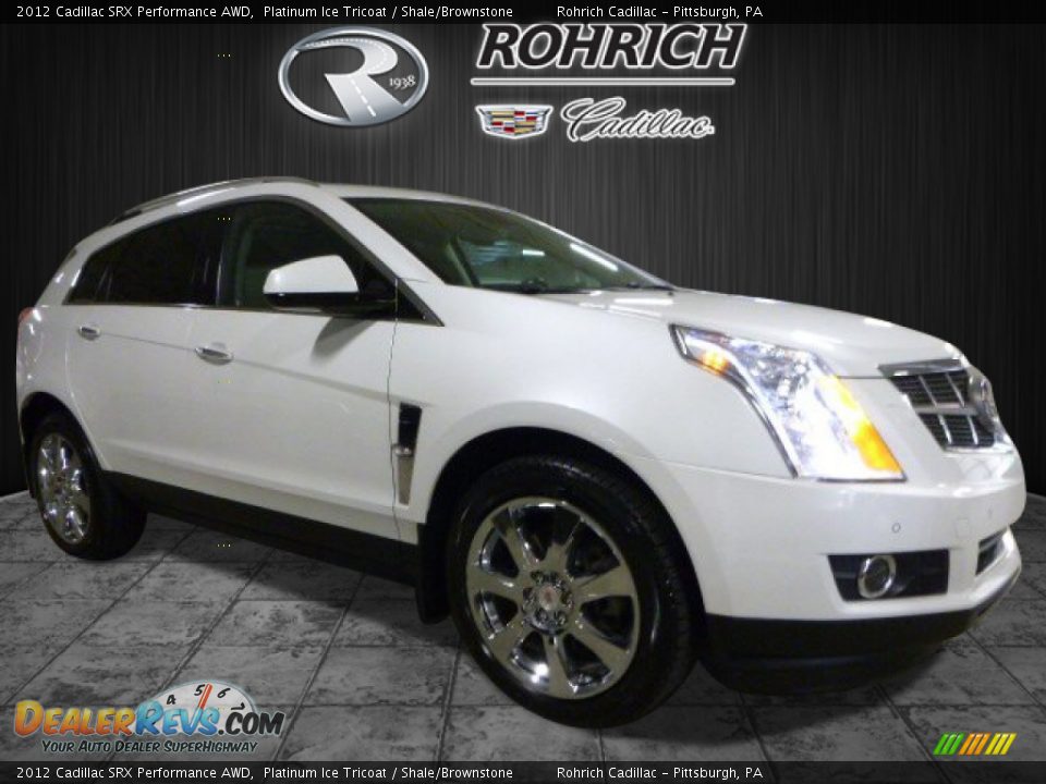 2012 Cadillac SRX Performance AWD Platinum Ice Tricoat / Shale/Brownstone Photo #3
