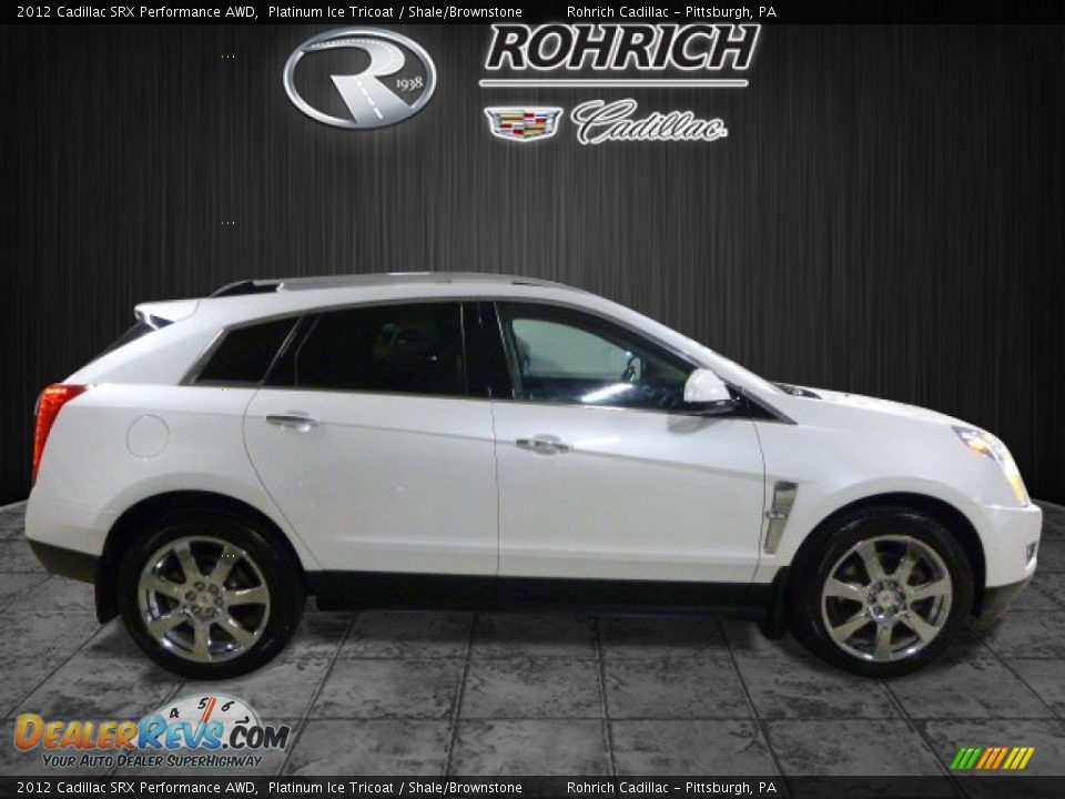 2012 Cadillac SRX Performance AWD Platinum Ice Tricoat / Shale/Brownstone Photo #4