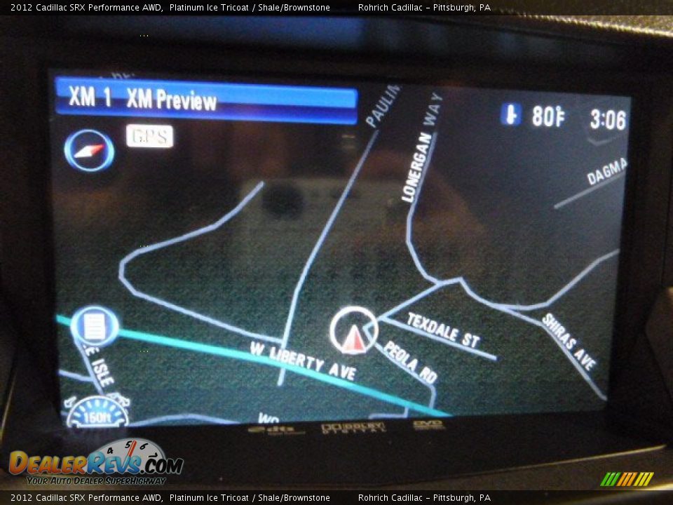 2012 Cadillac SRX Performance AWD Platinum Ice Tricoat / Shale/Brownstone Photo #8
