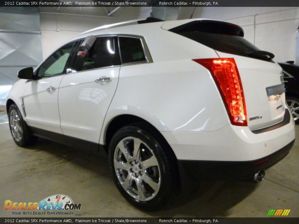 2012 Cadillac SRX Performance AWD Platinum Ice Tricoat / Shale/Brownstone Photo #10