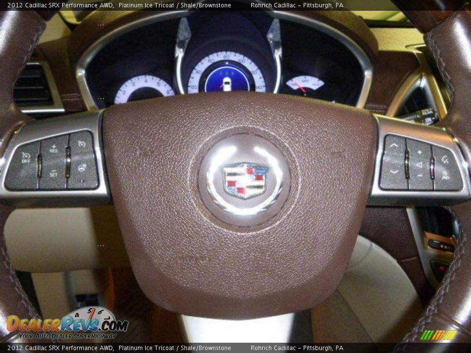 2012 Cadillac SRX Performance AWD Platinum Ice Tricoat / Shale/Brownstone Photo #22