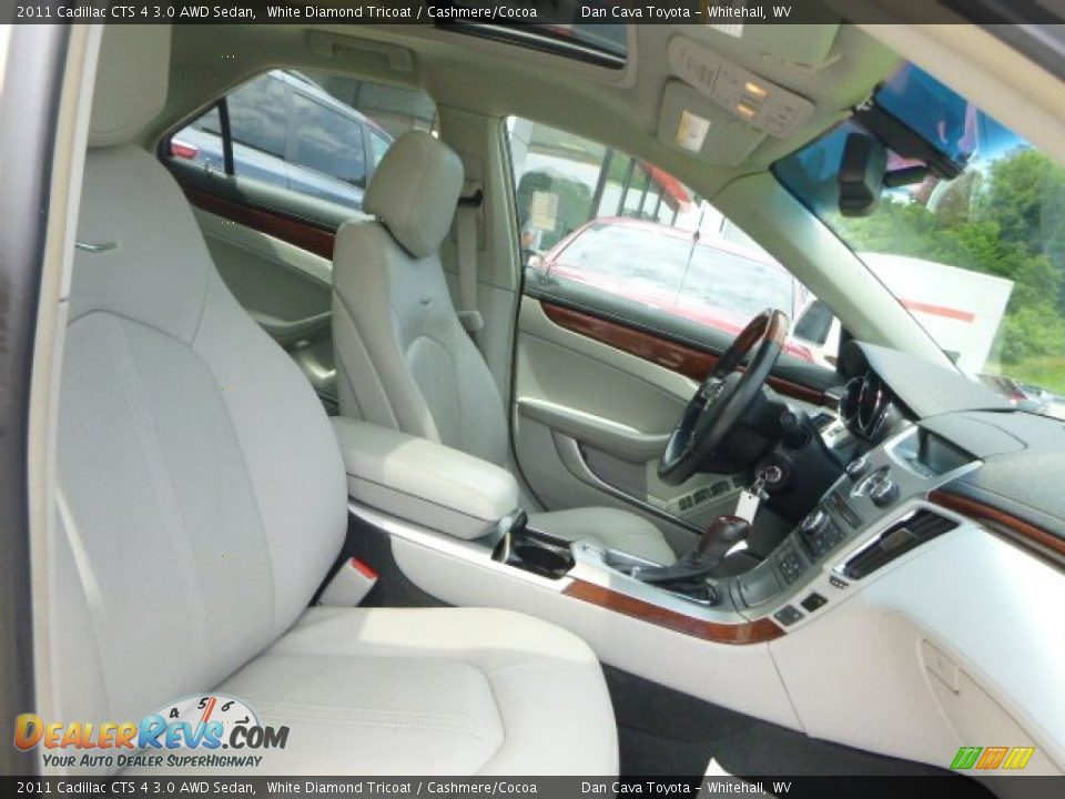 2011 Cadillac CTS 4 3.0 AWD Sedan White Diamond Tricoat / Cashmere/Cocoa Photo #9