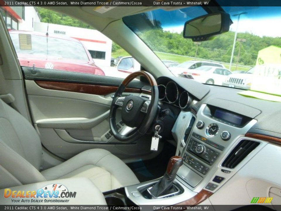 2011 Cadillac CTS 4 3.0 AWD Sedan White Diamond Tricoat / Cashmere/Cocoa Photo #10