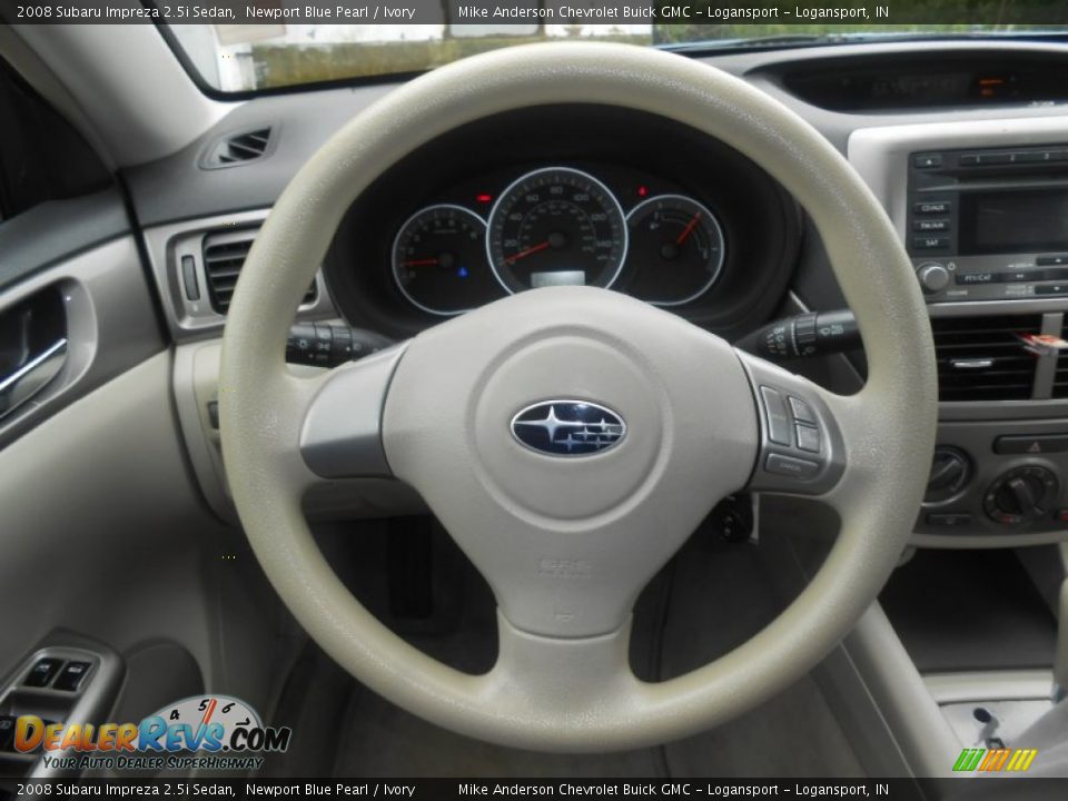2008 Subaru Impreza 2.5i Sedan Newport Blue Pearl / Ivory Photo #11