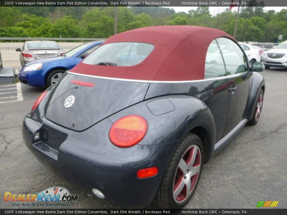 2005 Volkswagen New Beetle Dark Flint Edition Convertible Dark Flint Metallic / Bordeaux Red Photo #5