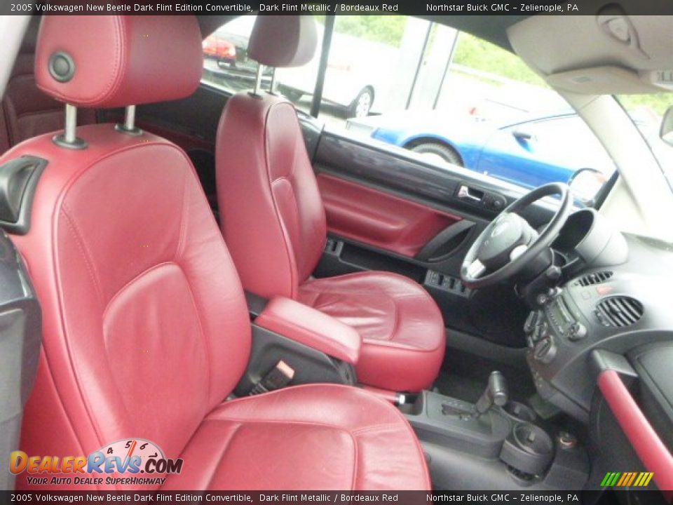 Bordeaux Red Interior - 2005 Volkswagen New Beetle Dark Flint Edition Convertible Photo #11