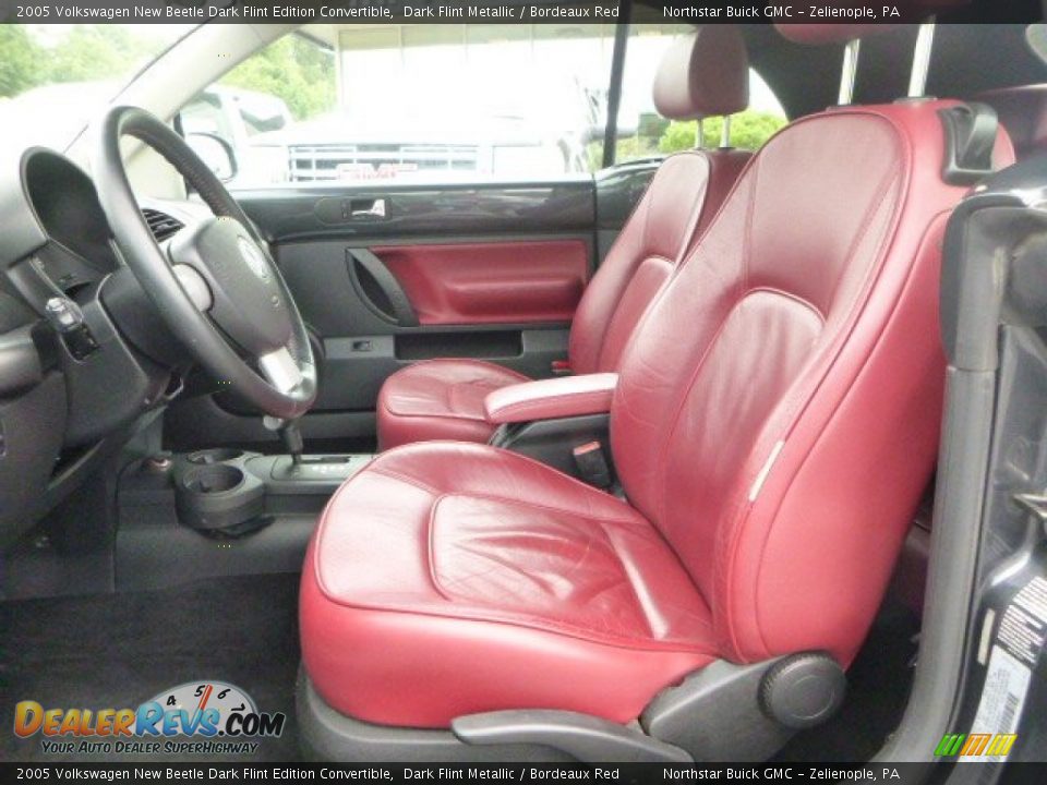 Bordeaux Red Interior - 2005 Volkswagen New Beetle Dark Flint Edition Convertible Photo #15