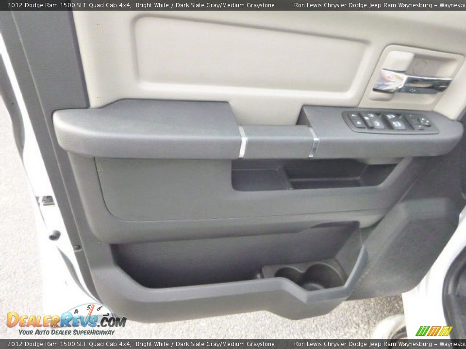 2012 Dodge Ram 1500 SLT Quad Cab 4x4 Bright White / Dark Slate Gray/Medium Graystone Photo #14