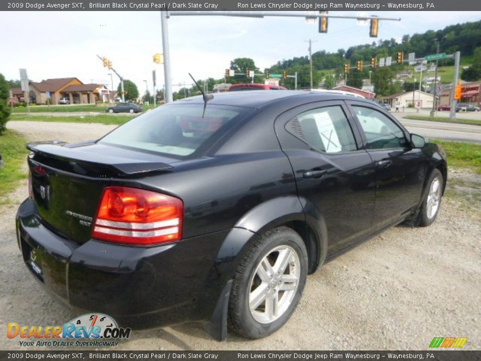 2009 Dodge Avenger SXT Brilliant Black Crystal Pearl / Dark Slate Gray Photo #5