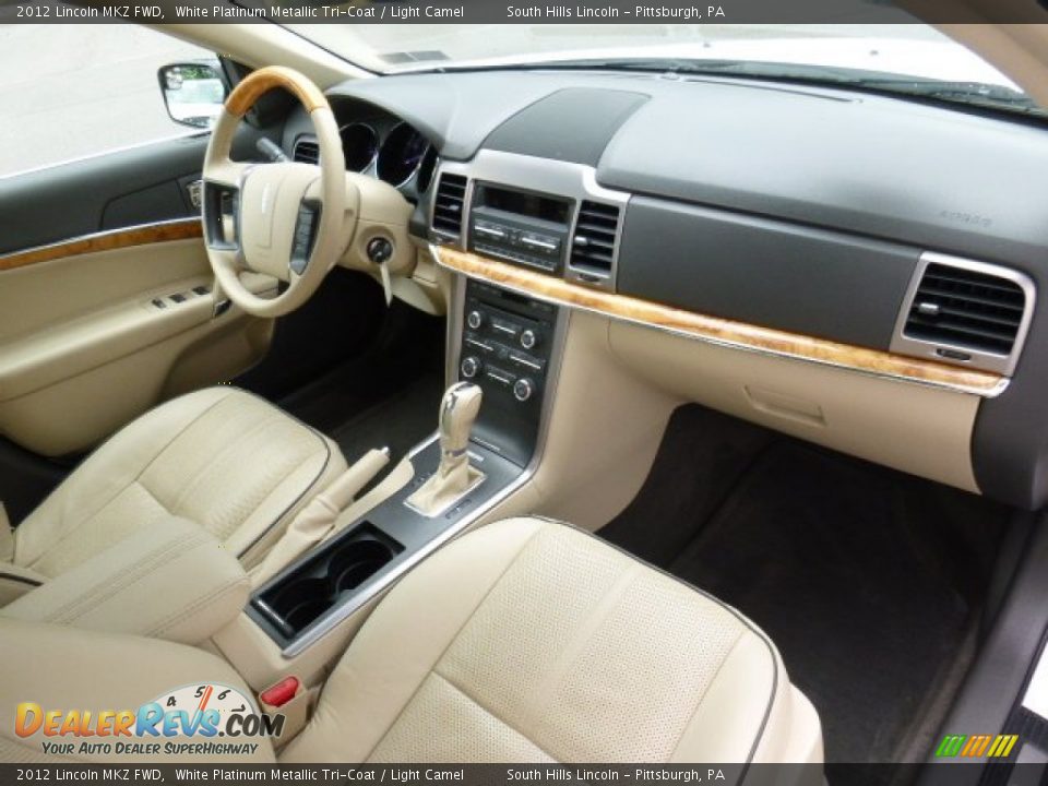 2012 Lincoln MKZ FWD White Platinum Metallic Tri-Coat / Light Camel Photo #11