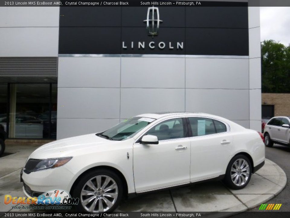 2013 Lincoln MKS EcoBoost AWD Crystal Champagne / Charcoal Black Photo #1